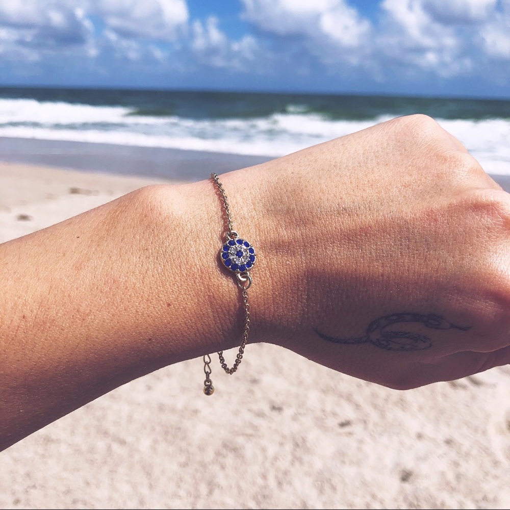 EVIL EYE LUCKY CHAIN BRACELET GOLD-TONE